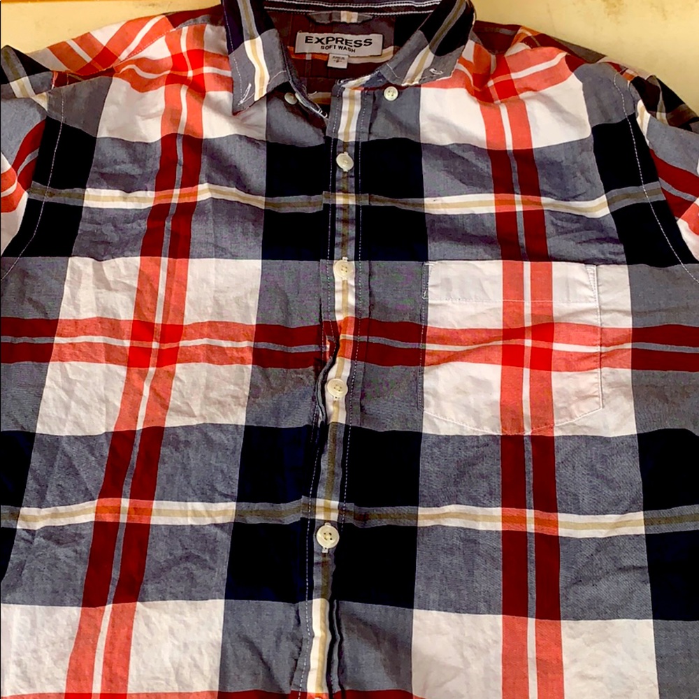 Express Men Long Sleeve Button down t-shirt